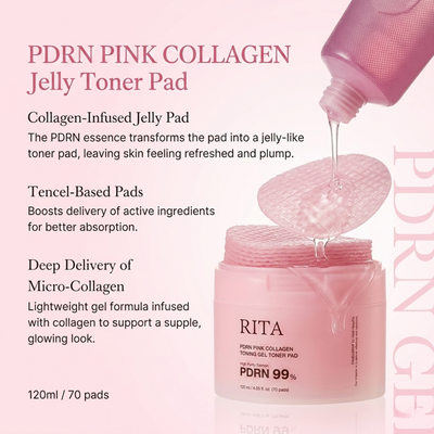PDRN Pink Collagen Toning Gel Toner Pad