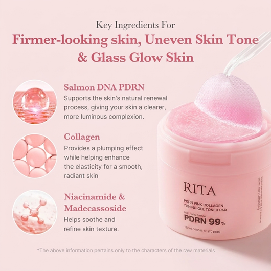 PDRN Pink Collagen Toning Gel Toner Pad